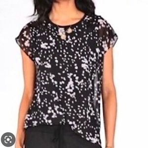 CAbi Cosmos Night Sky Short Leave Blouse #3597 Size XS
